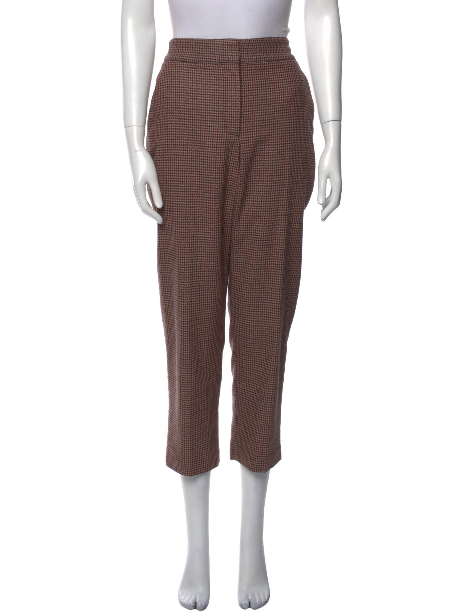Veronica Beard Houndstooth Print Straight Leg Pants
