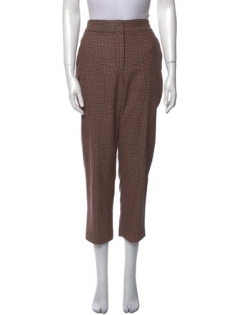 Veronica Beard Houndstooth Print Straight Leg Pants