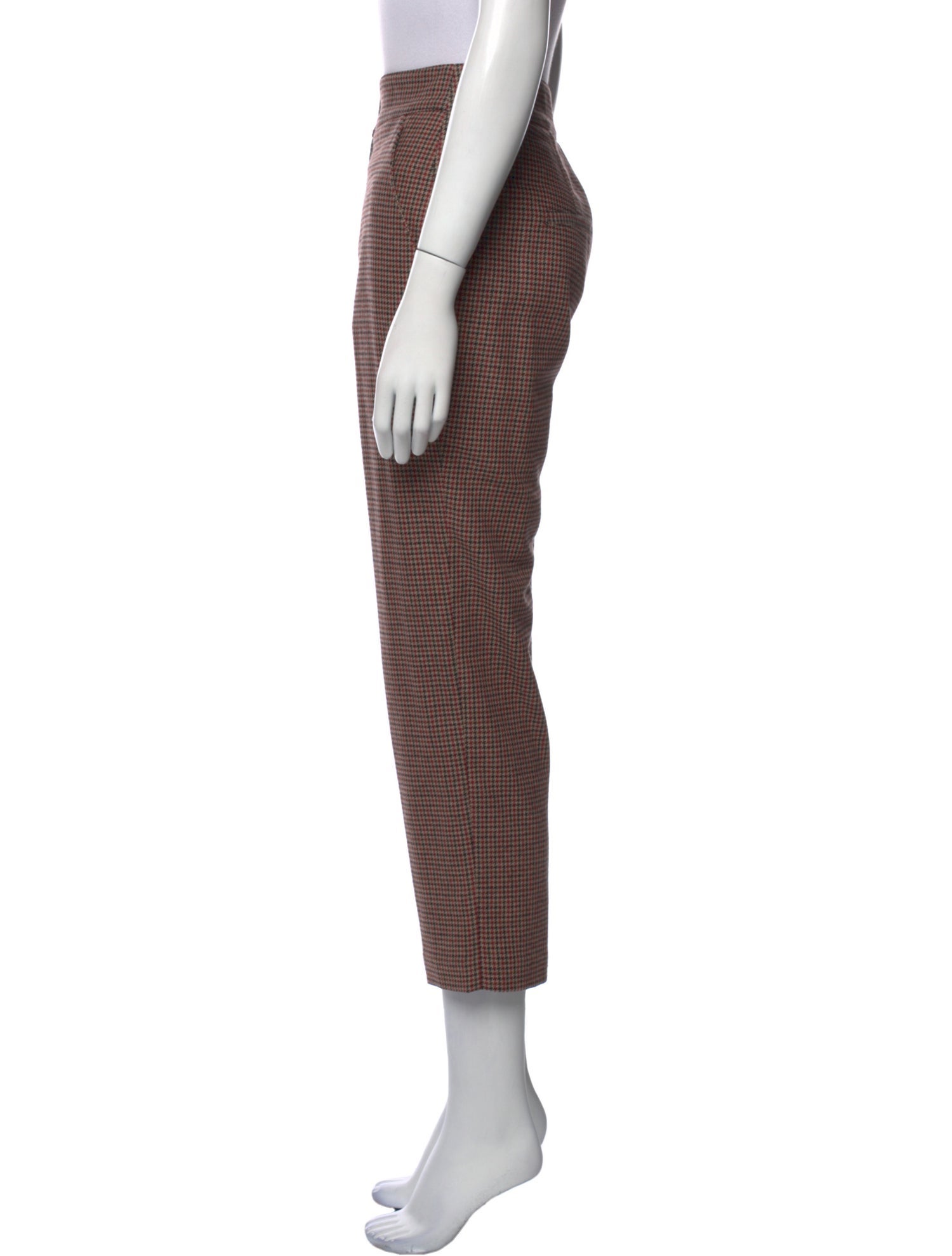 Veronica Beard Houndstooth Print Straight Leg Pants