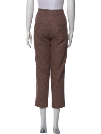 Veronica Beard Houndstooth Print Straight Leg Pants