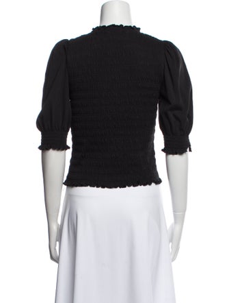 Veronica Beard Crew Neck Short Sleeve Crop Top