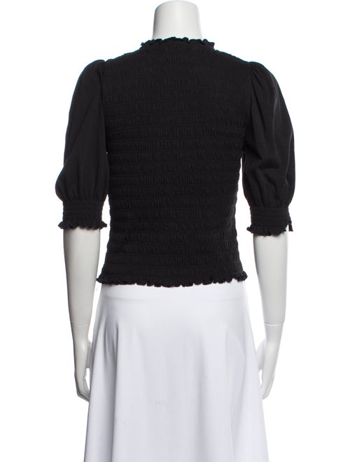 Veronica Beard Crew Neck Short Sleeve Crop Top