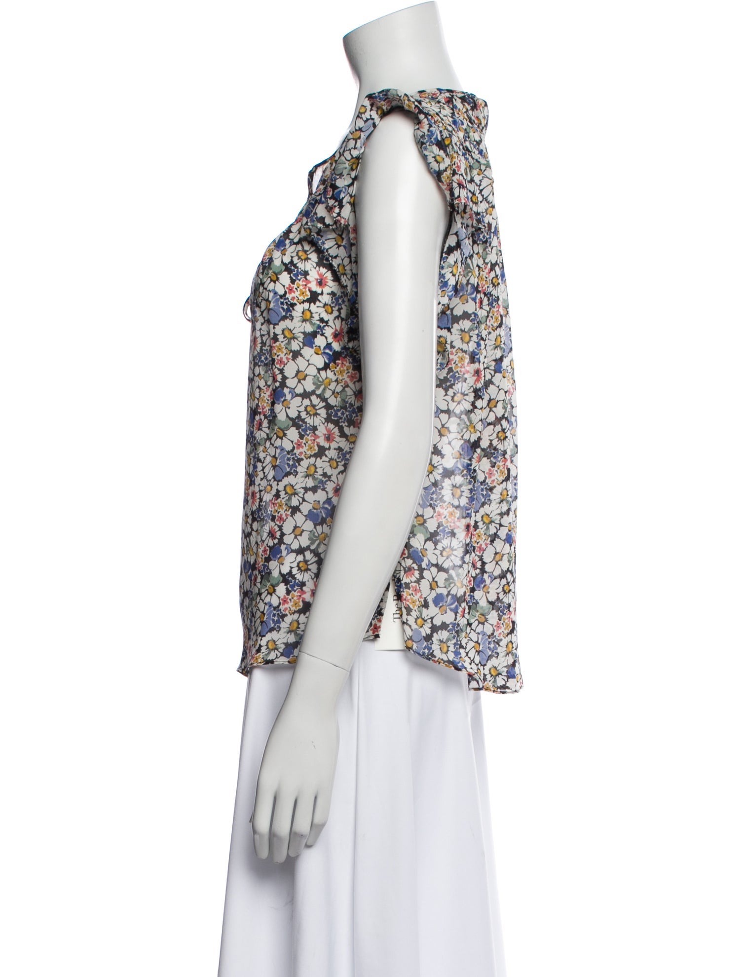 Veronica Beard Silk Floral Print Blouse