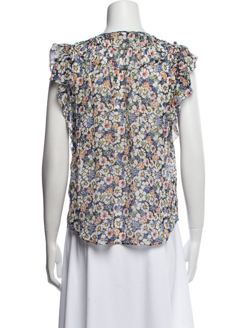 Veronica Beard Silk Floral Print Blouse