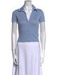 Veronica Beard V-Neck Short Sleeve Polo