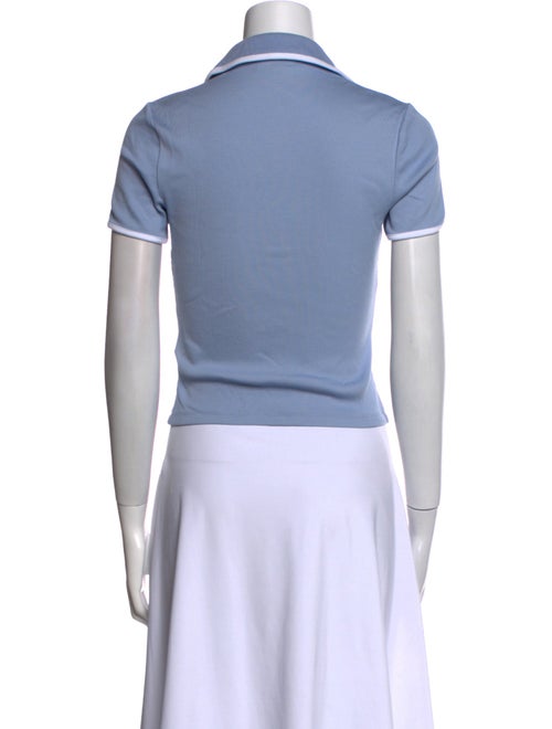 Veronica Beard V-Neck Short Sleeve Polo