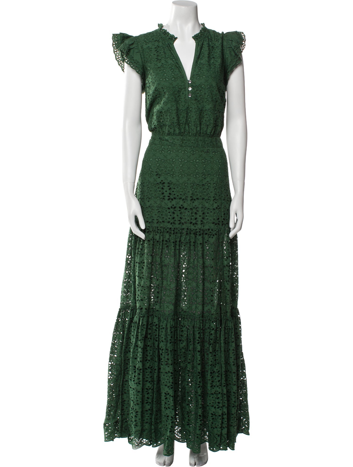 Veronica Beard V-Neck Long Dress