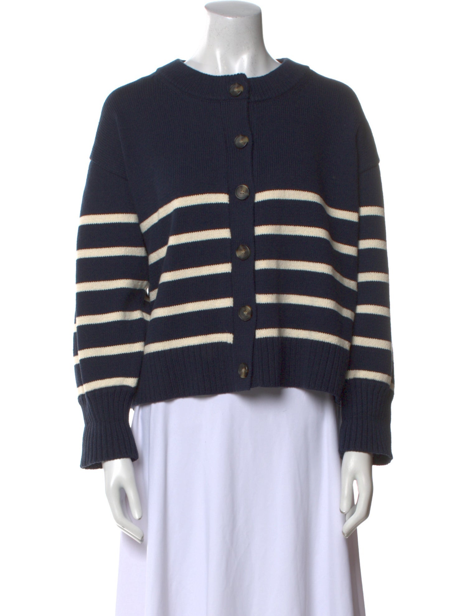 Veronica Beard Striped Crew Neck Sweater