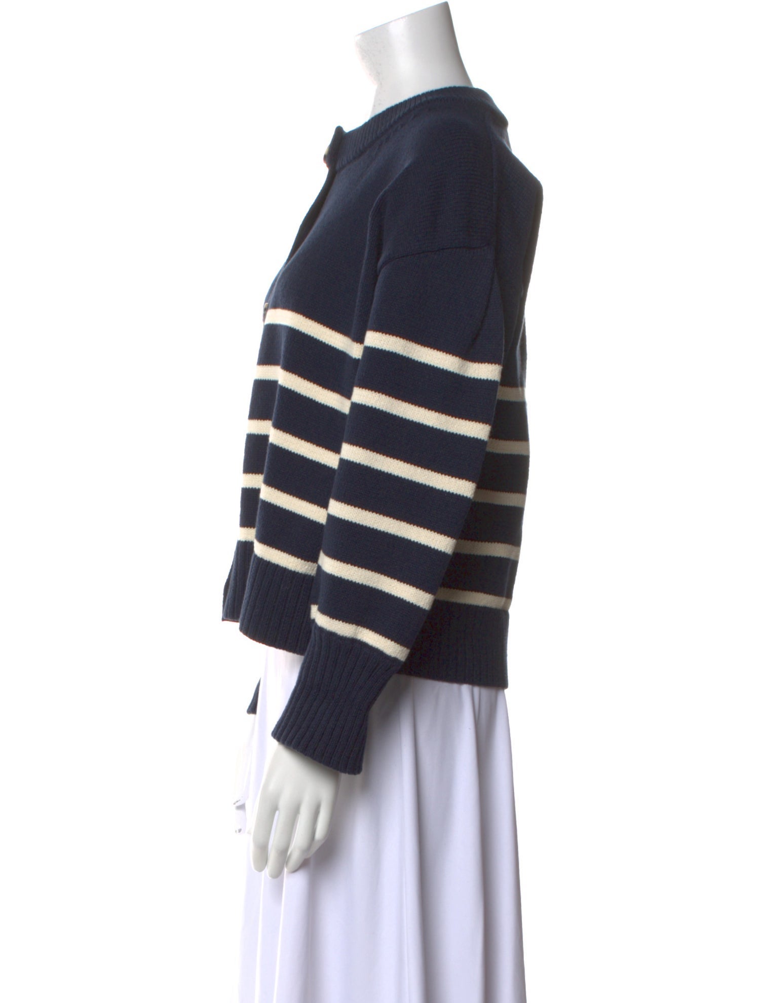 Veronica Beard Striped Crew Neck Sweater