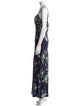 Veronica Beard Floral Print Long Dress