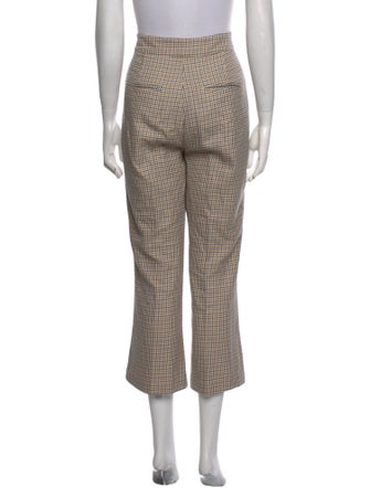 Veronica Beard Plaid Print Wide Leg Pants