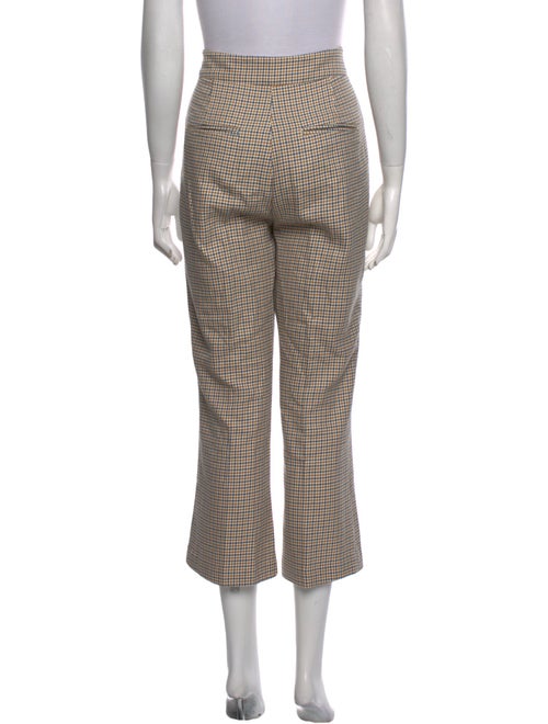 Veronica Beard Plaid Print Wide Leg Pants