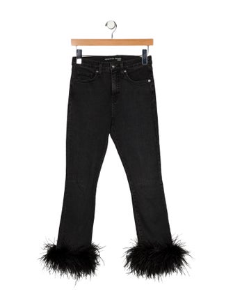Veronica Beard Mid-Rise Straight Leg Jeans