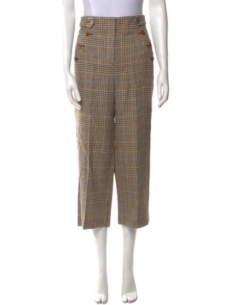 Veronica Beard Linen Wide Leg Pants