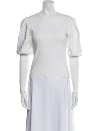 Veronica Beard Mock Neck Short Sleeve Top