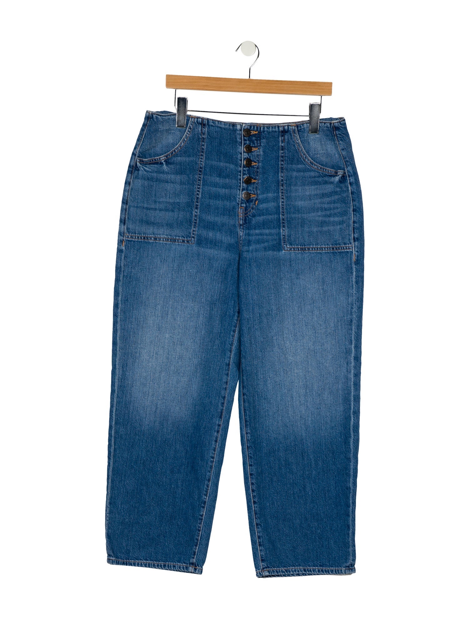Veronica Beard High-Rise Straight Leg Jeans