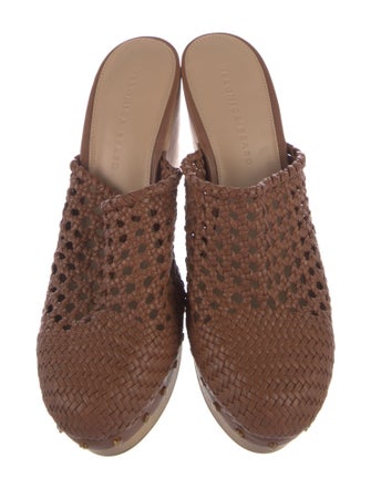 Veronica Beard Leather Studded Accents Mules