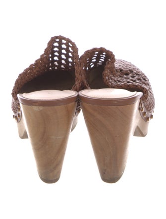 Veronica Beard Leather Studded Accents Mules