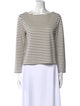 Veronica Beard Striped Bateau Neckline Top
