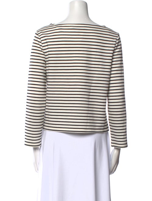 Veronica Beard Striped Bateau Neckline Top