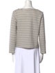 Veronica Beard Striped Bateau Neckline Top