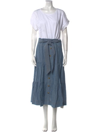 Veronica Beard Scoop Neck Long Dress