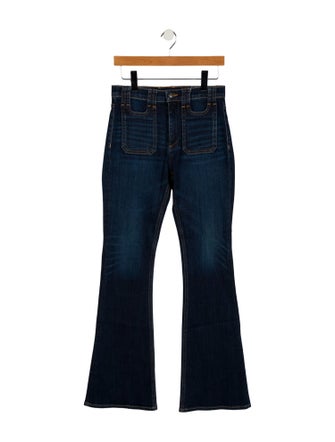 Veronica Beard Mid-Rise Wide Leg Jeans