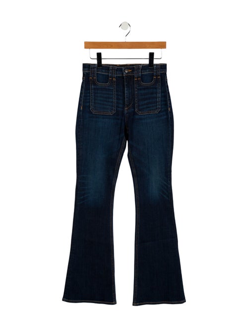 Veronica Beard Mid-Rise Wide Leg Jeans