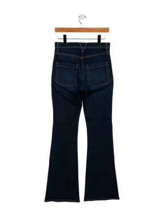 Veronica Beard Mid-Rise Wide Leg Jeans