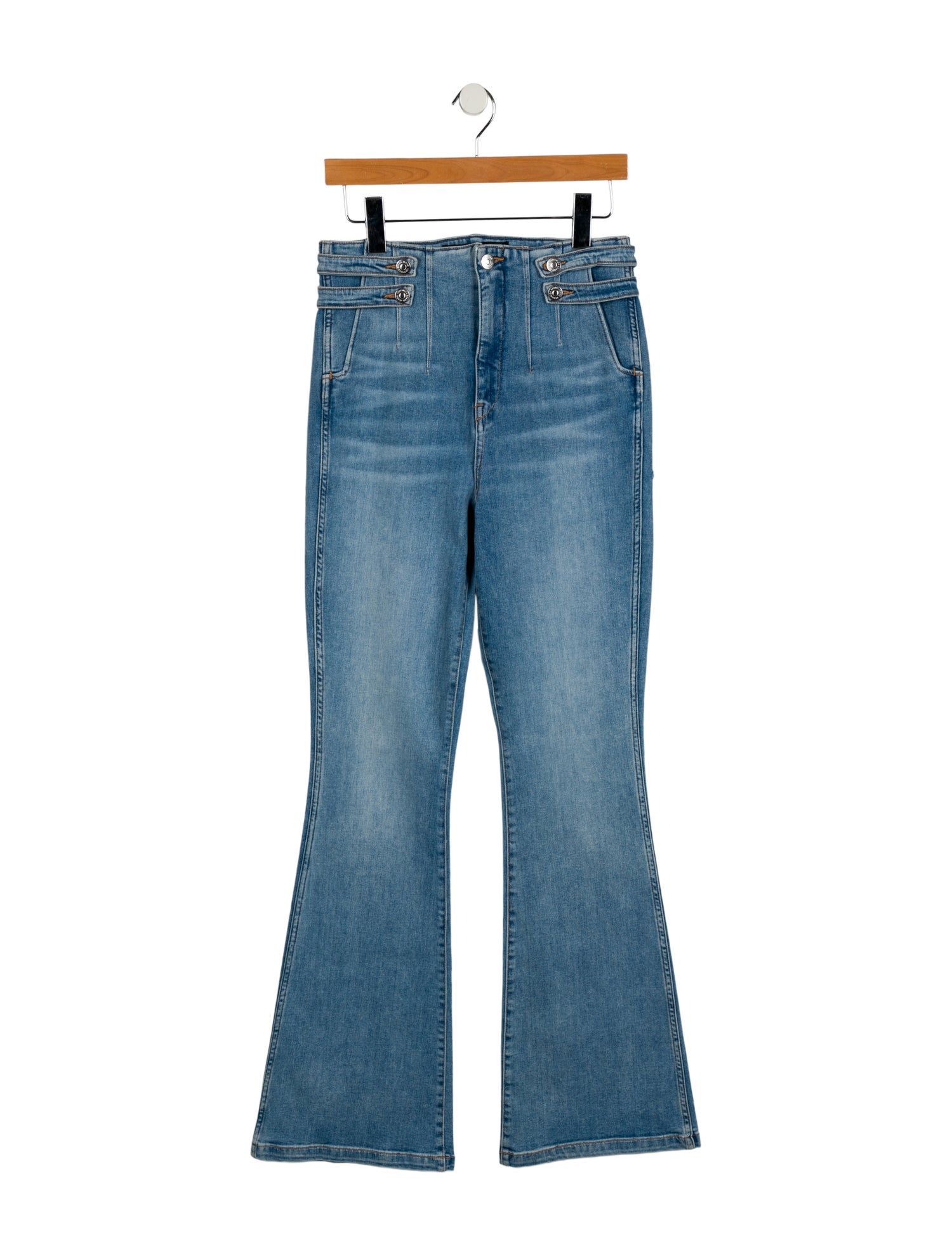 Veronica Beard High-Rise Wide Leg Jeans