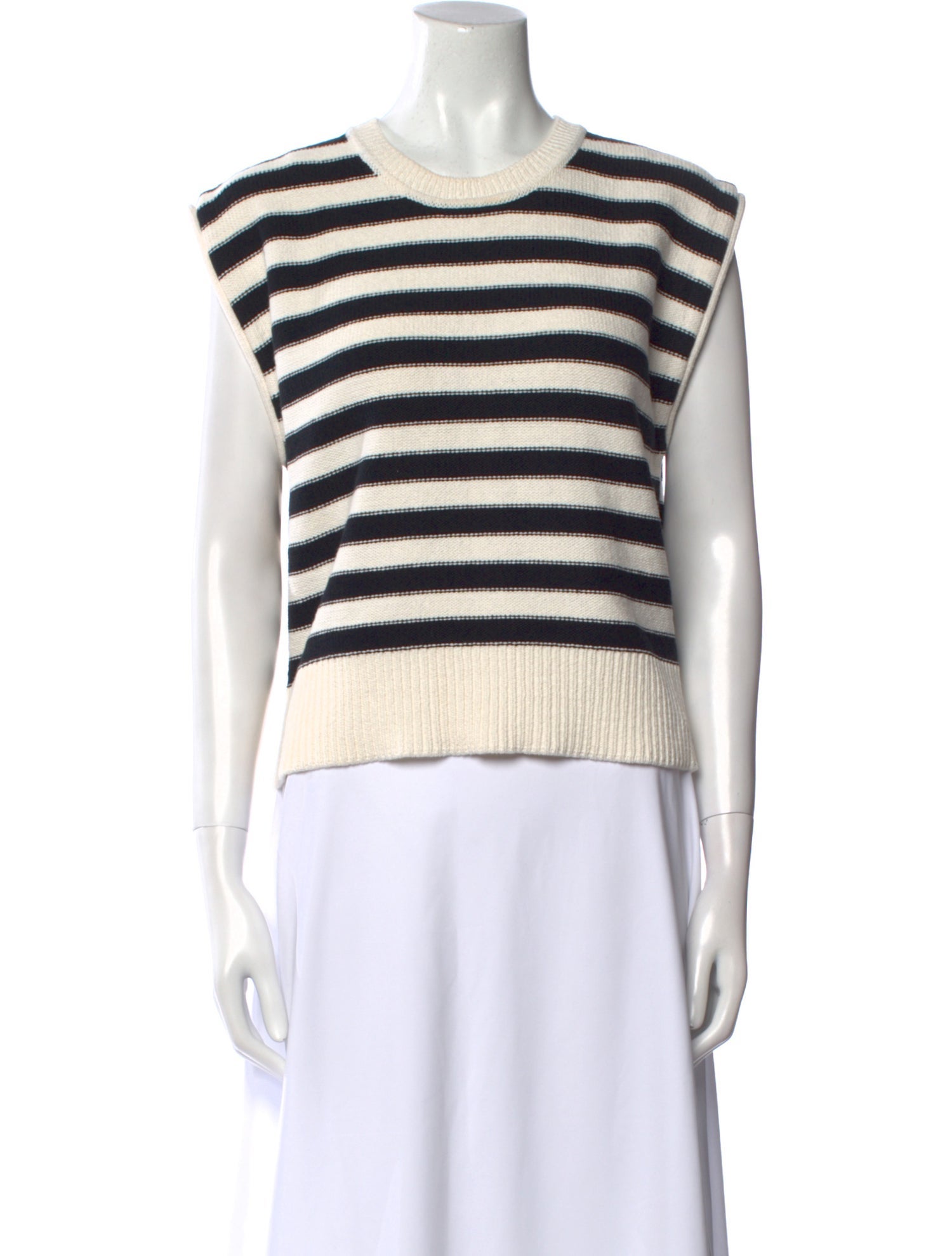 Veronica Beard Striped Crew Neck Sweater w/ Tags