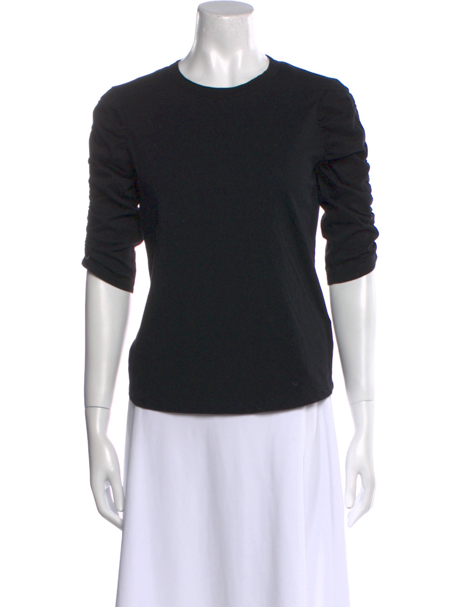 Veronica Beard Crew Neck Three-Quarter Sleeve T-Shirt