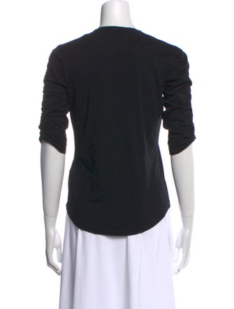 Veronica Beard Crew Neck Three-Quarter Sleeve T-Shirt