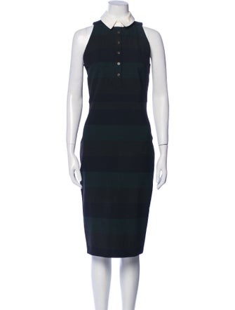 Veronica Beard Mock Neck Midi Length Dress