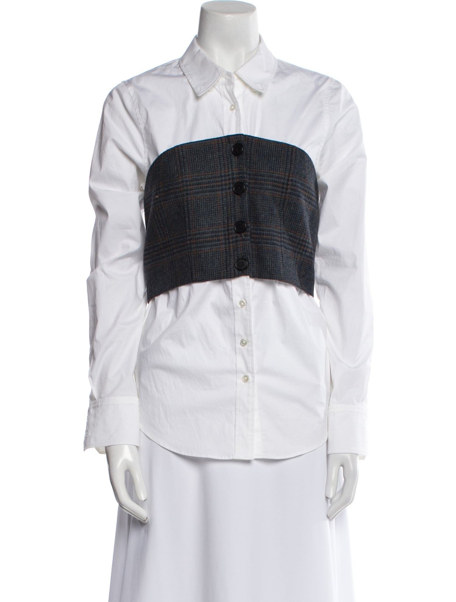 Veronica Beard Long Sleeve Button-Up Top