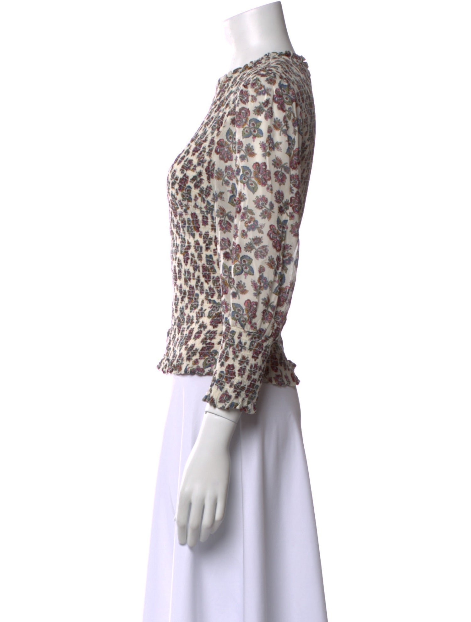 Veronica Beard Animal Print Crew Neck Blouse