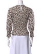 Veronica Beard Animal Print Crew Neck Blouse