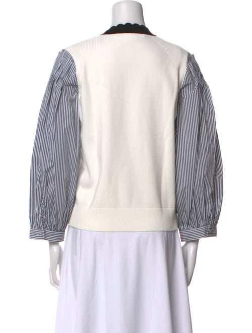 Veronica Beard Striped Crew Neck Sweatshirt