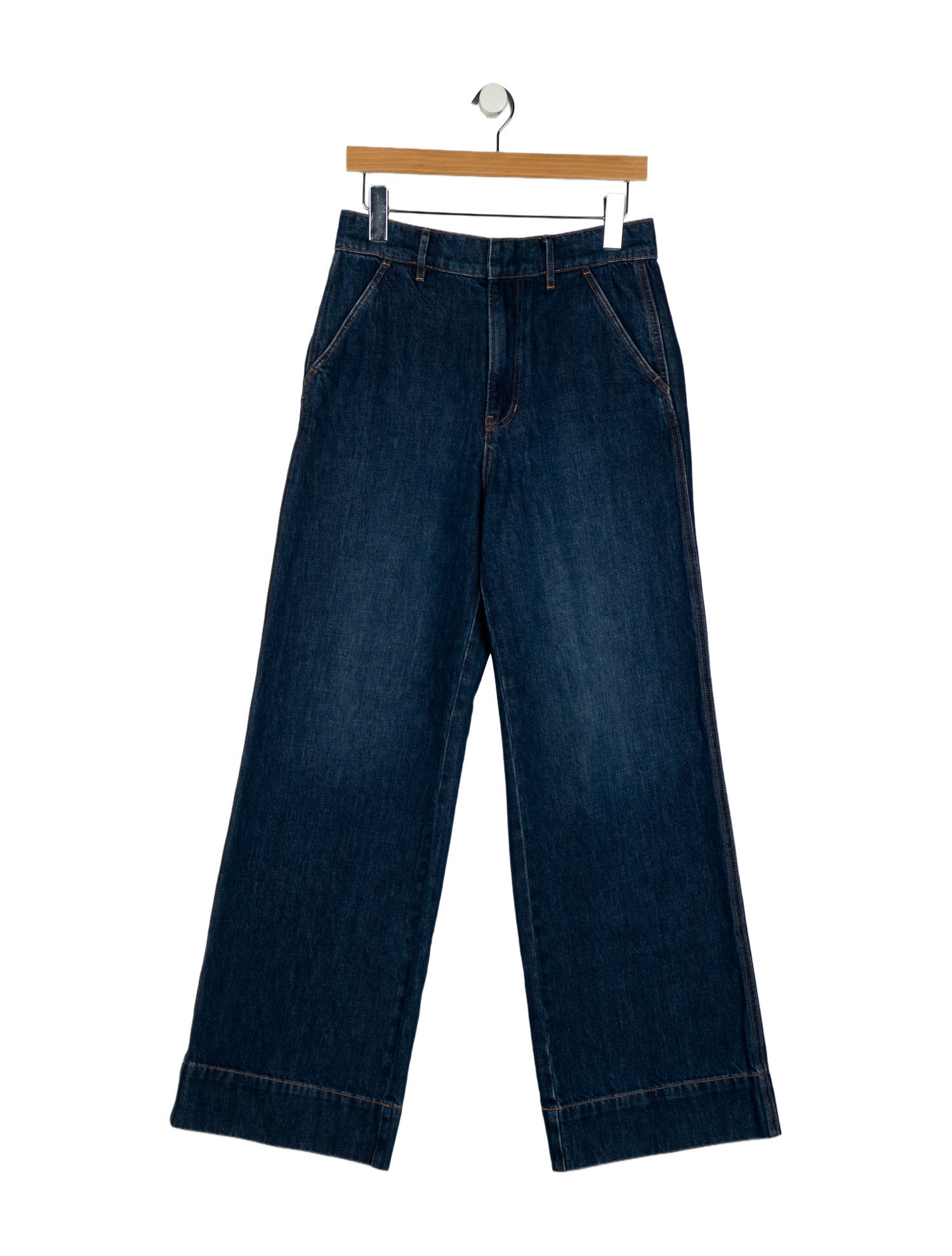 Veronica Beard High-Rise Wide Leg Jeans