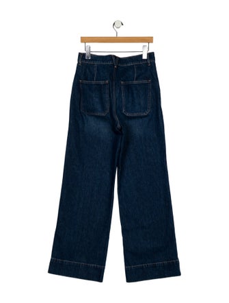 Veronica Beard High-Rise Wide Leg Jeans