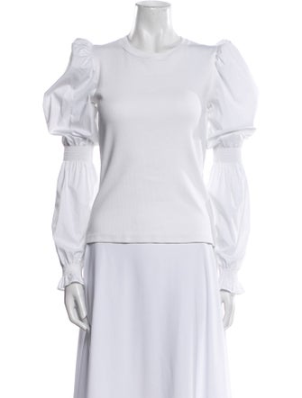 Veronica Beard Mock Neck Long Sleeve Top