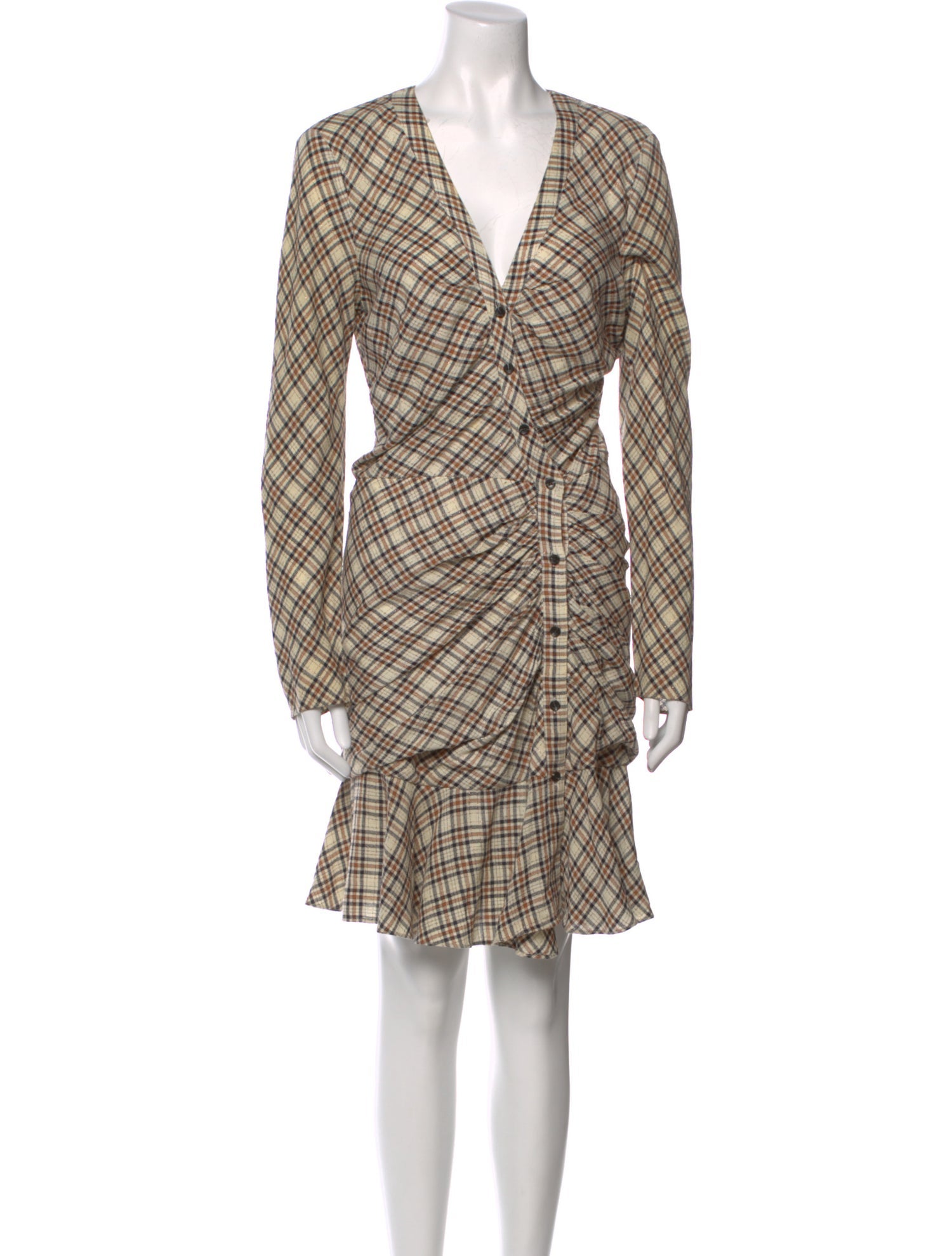 Veronica Beard Plaid Print Mini Dress