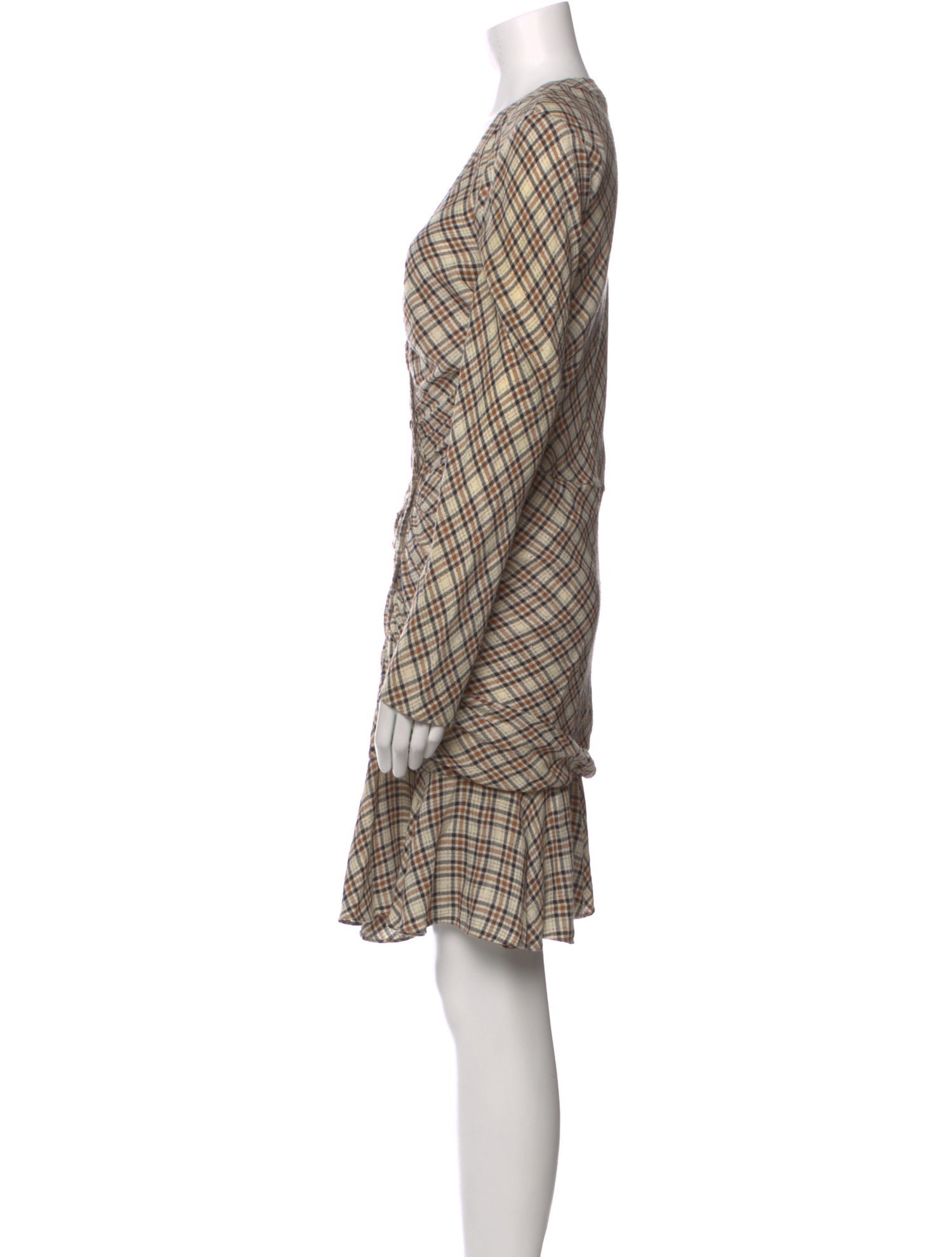 Veronica Beard Plaid Print Mini Dress