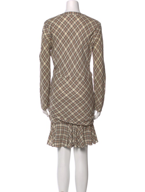Veronica Beard Plaid Print Mini Dress