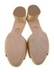 Veronica Beard Raffia Leather Trim Embellishment Slides