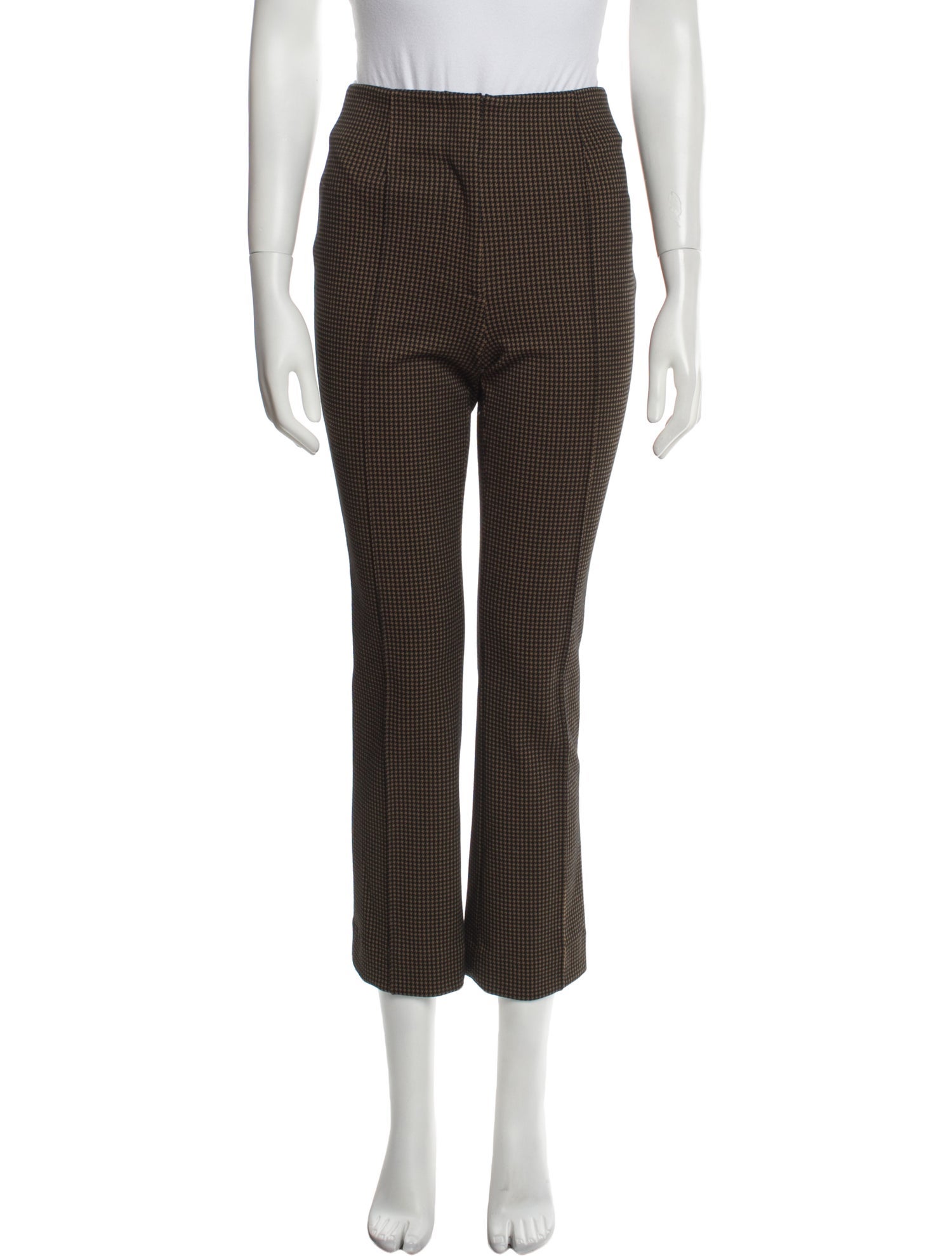 Veronica Beard Houndstooth Print Straight Leg Pants