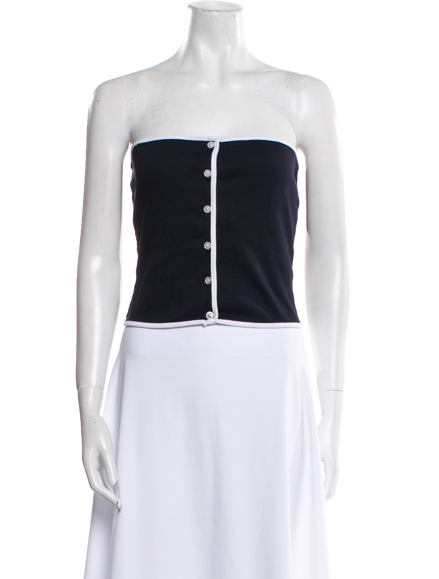 Veronica Beard Strapless Crop Top