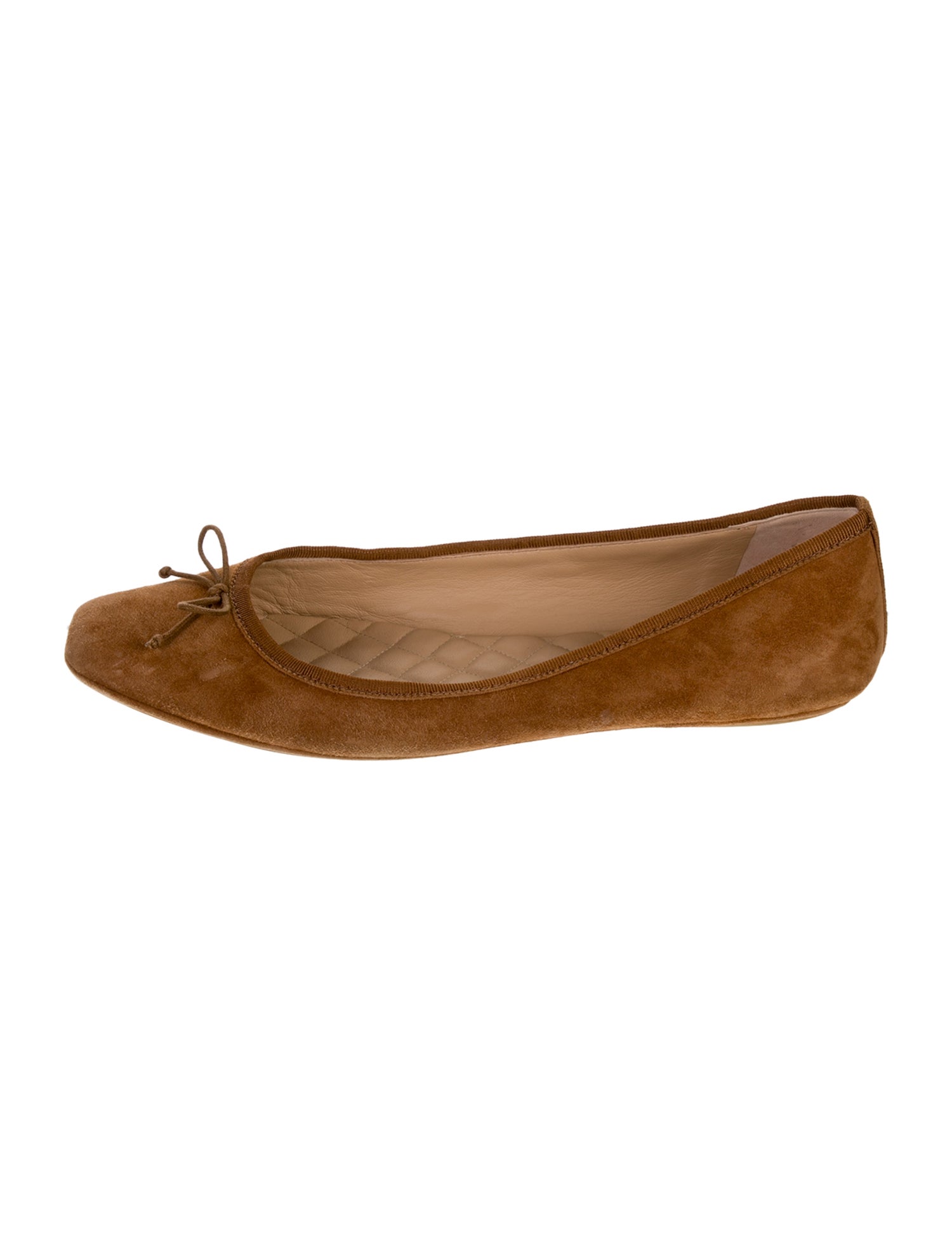 Veronica Beard Suede Bow Accents Ballet Flats