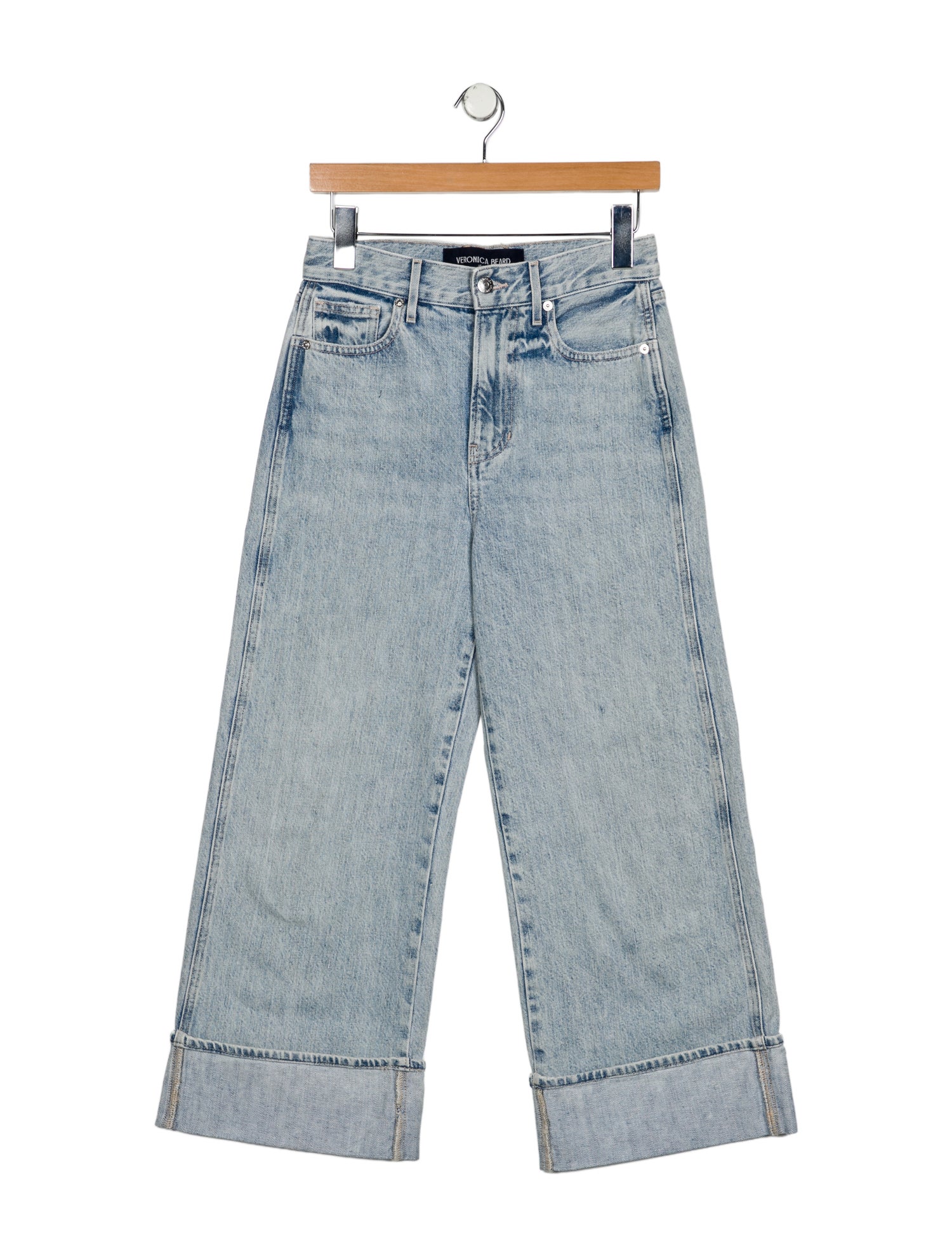 Veronica Beard High-Rise Wide Leg Jeans
