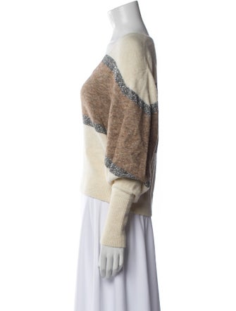 Veronica Beard Striped V-Neck Sweater